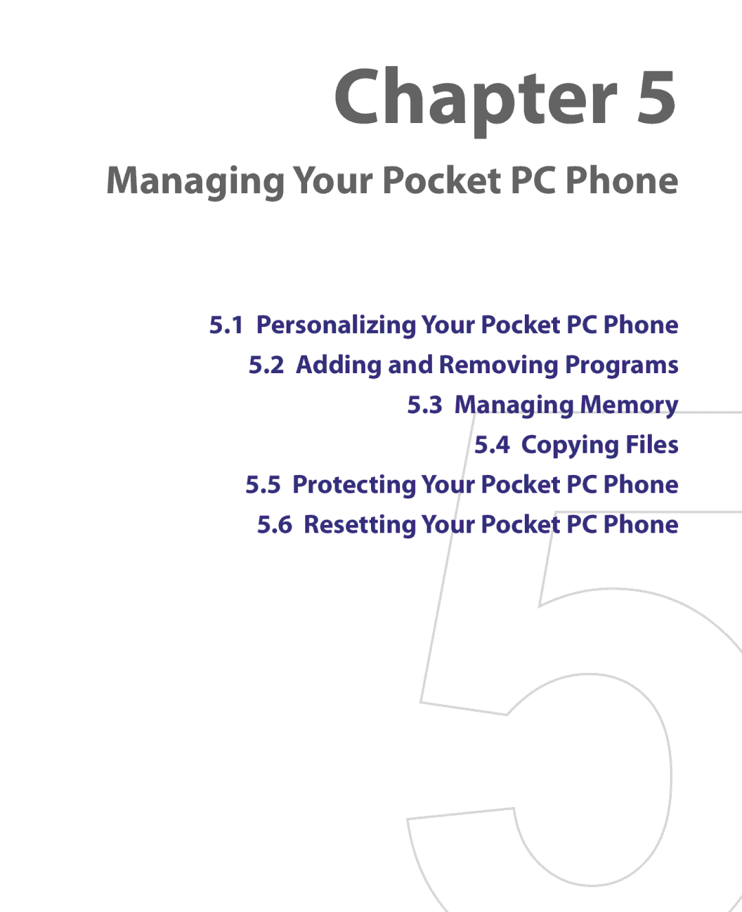 HTC P3400 manual Managing Your Pocket PC Phone 