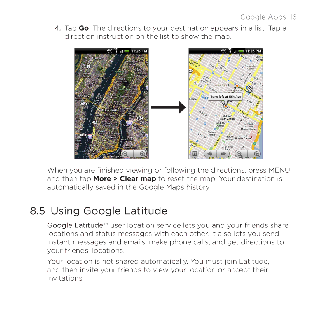 HTC PB00100 user manual Using Google Latitude 