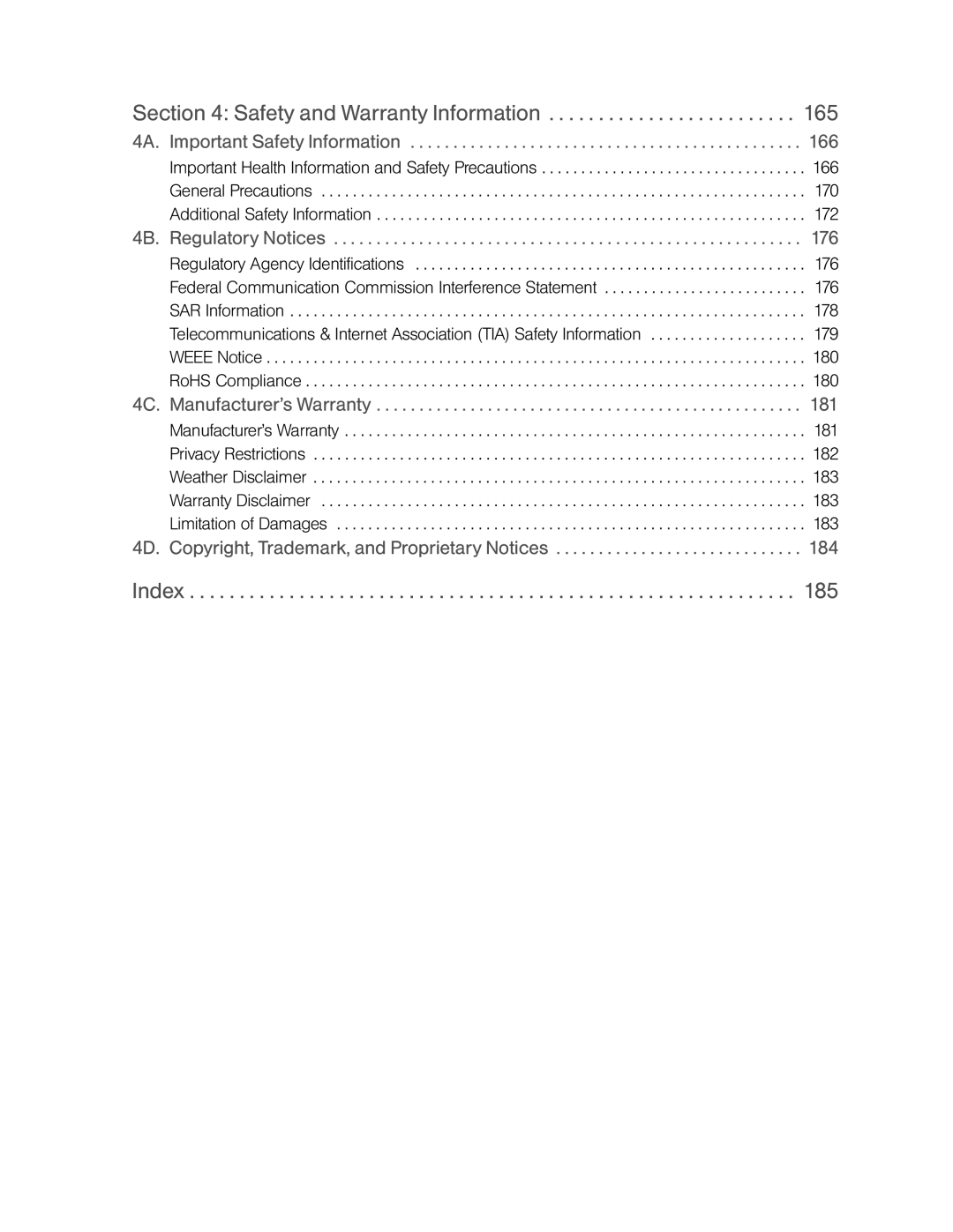 HTC PC36100, HTC EVO 4G manual Index 