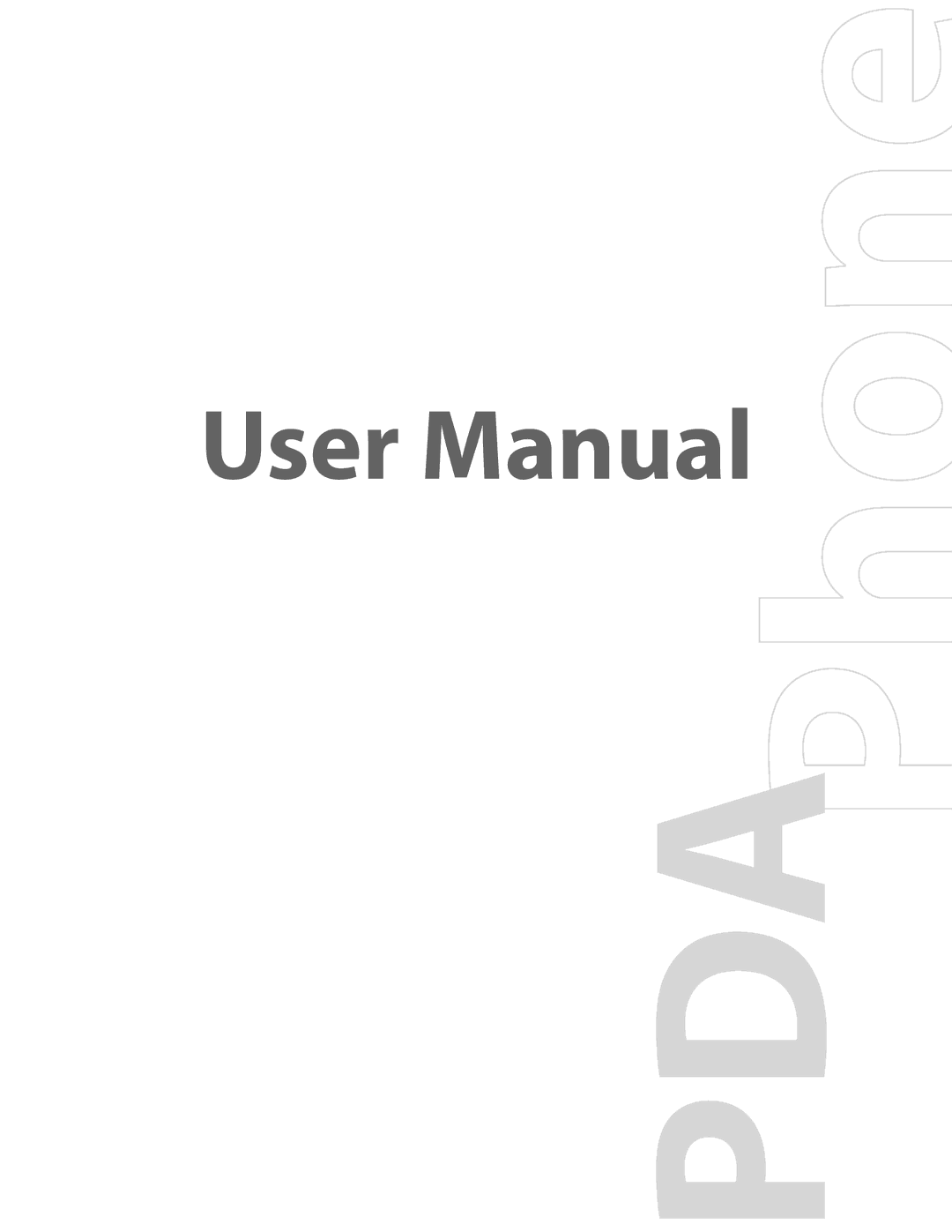 HTC PDA Phone user manual Pda 