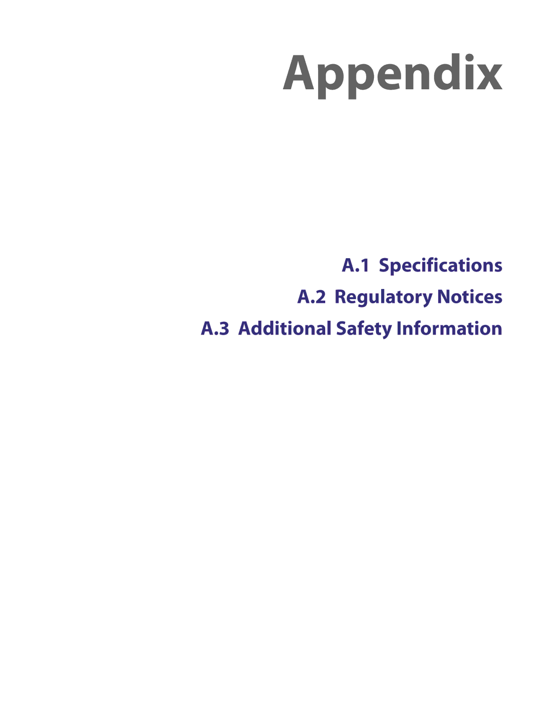 HTC PDA Phone user manual Appendix 