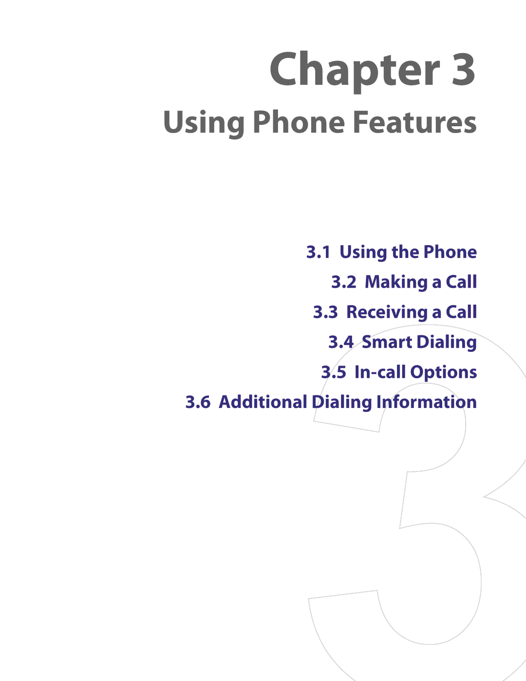 HTC PDA Phone user manual Using Phone Features 