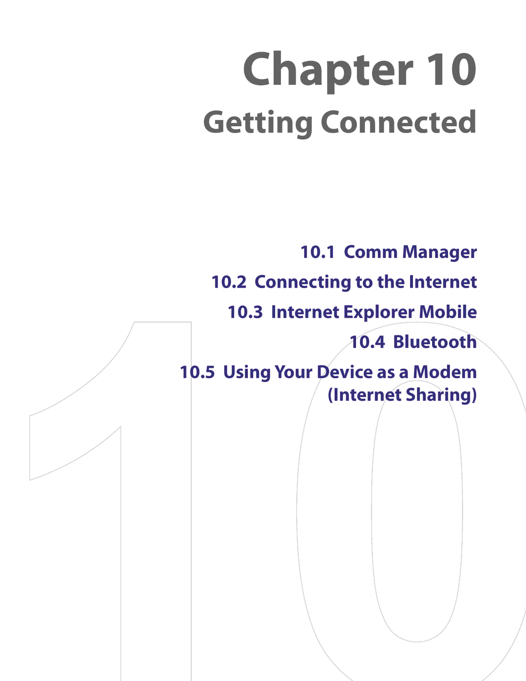 HTC PDA Phone user manual Getting Connected 