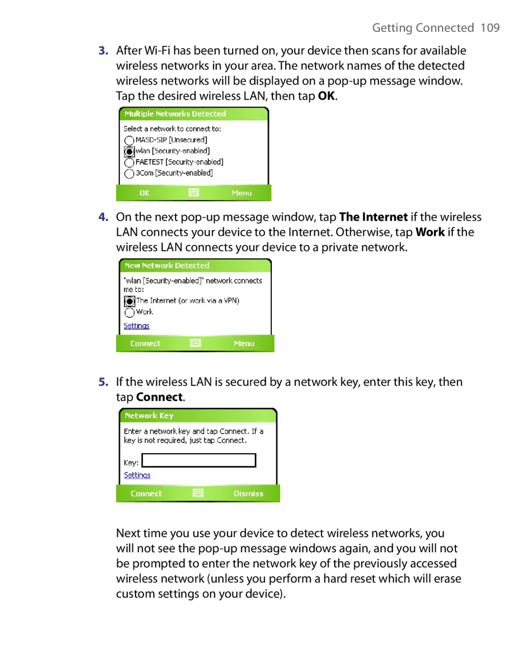 HTC Pocket PC Phone user manual Getting Connected 