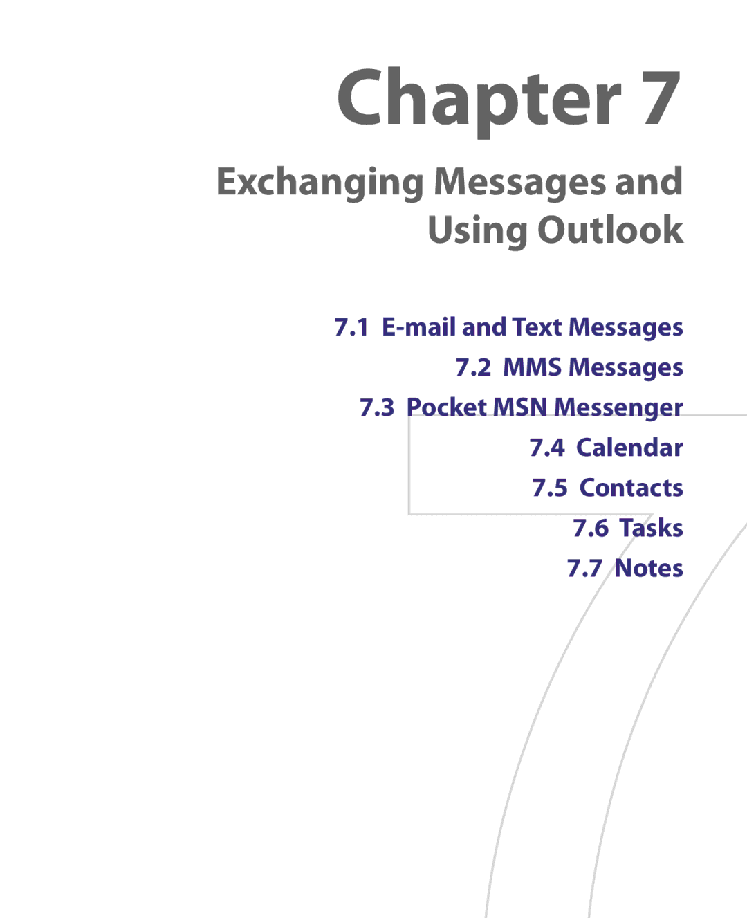 HTC Pocket PC Phone user manual Exchanging Messages and Using Outlook 