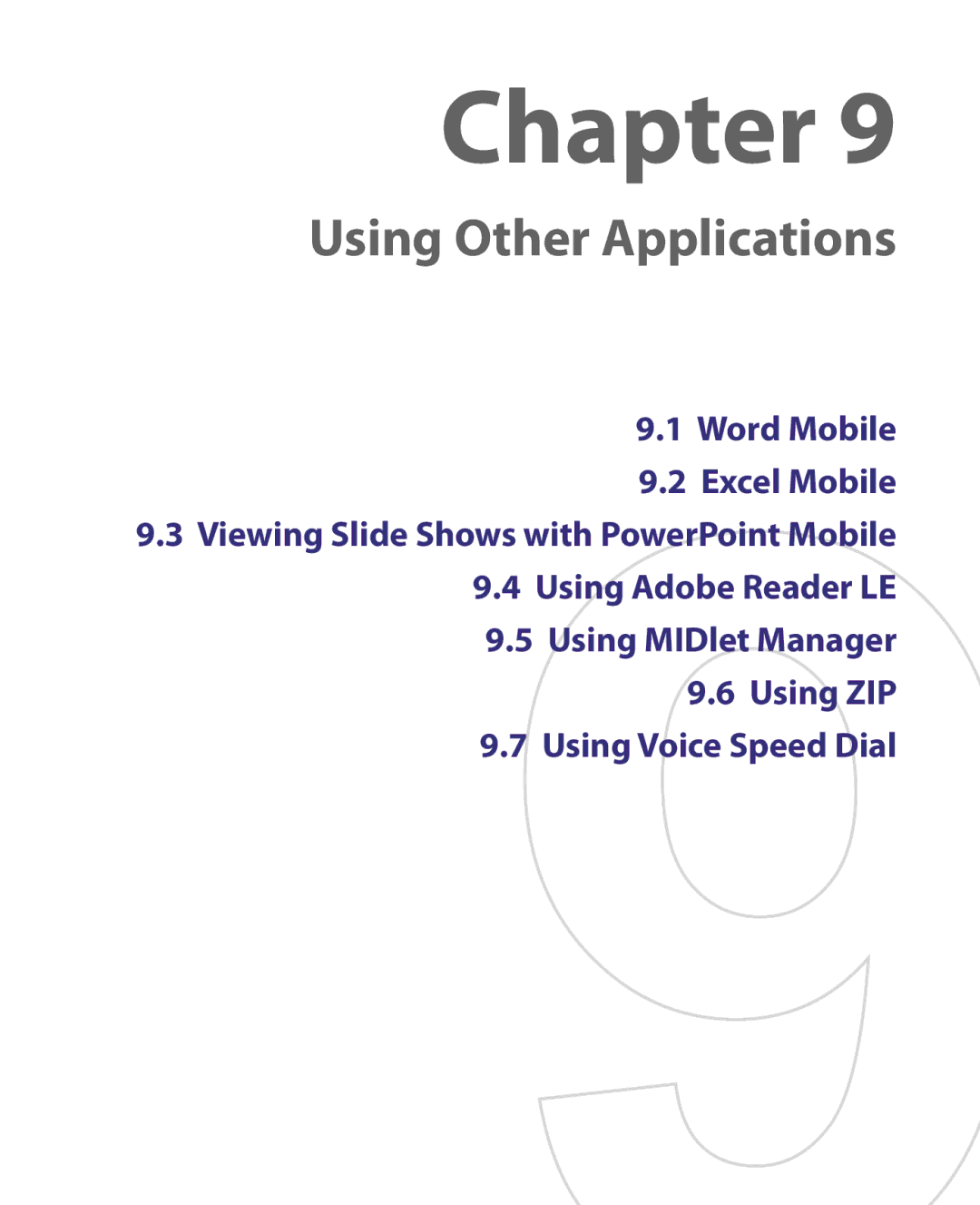 HTC Pocket PC Phone user manual Using Other Applications 