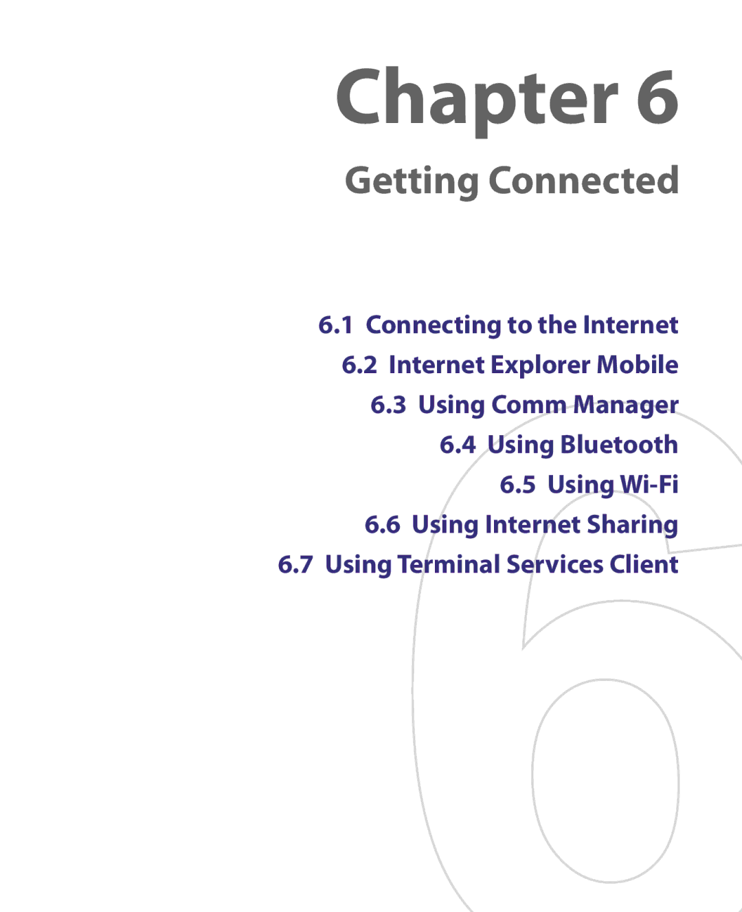 HTC Pocket PC Phone user manual Getting Connected 