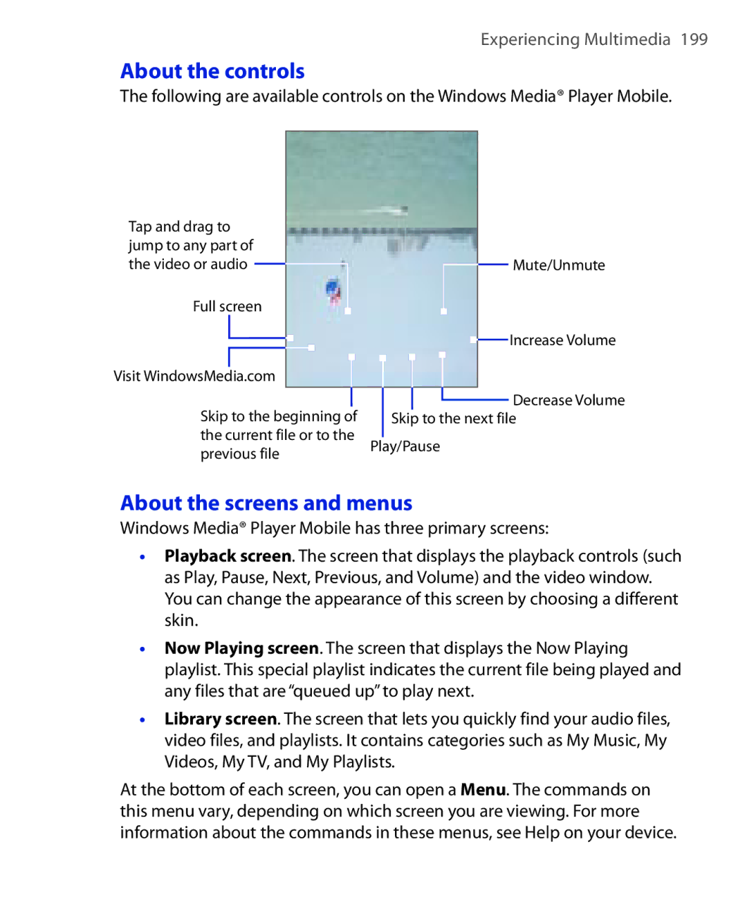 HTC POLA100 user manual About the controls 