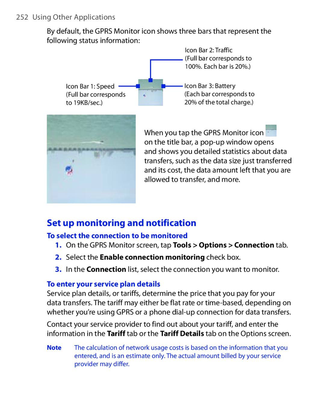 HTC POLA100 user manual Set up monitoring and notification, To select the connection to be monitored 