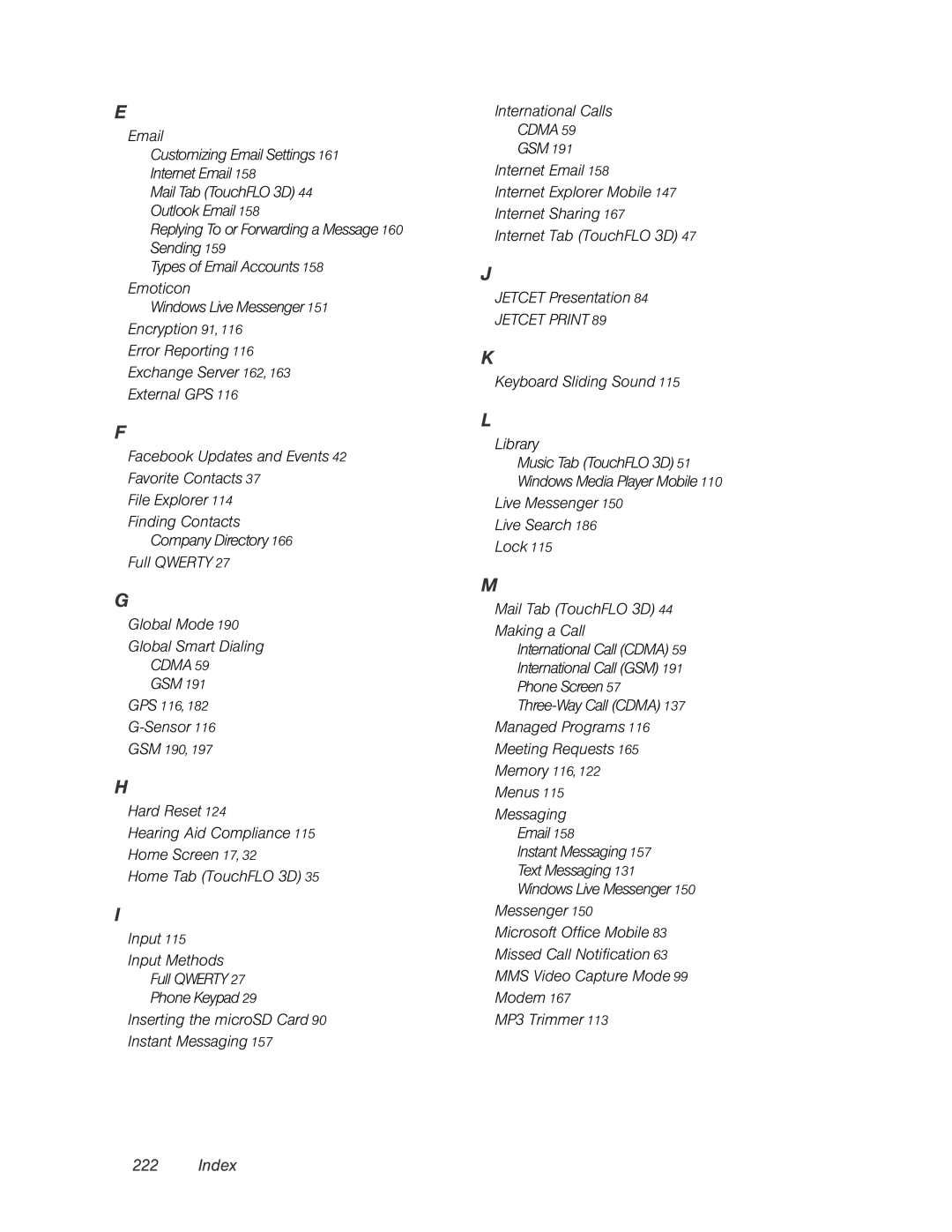 HTC Pro2 manual Gsm, Sensor 