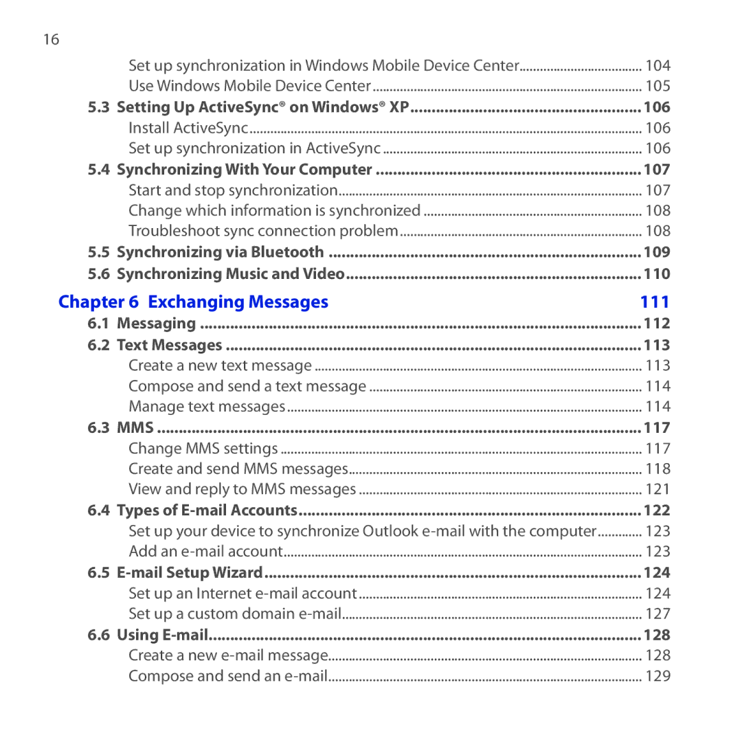 HTC RAPH100 user manual 106, 111 