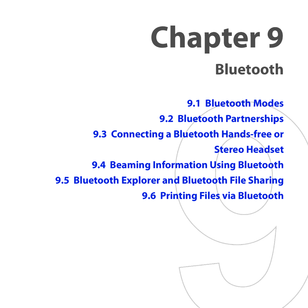 HTC RAPH100 user manual Bluetooth Modes Bluetooth Partnerships 