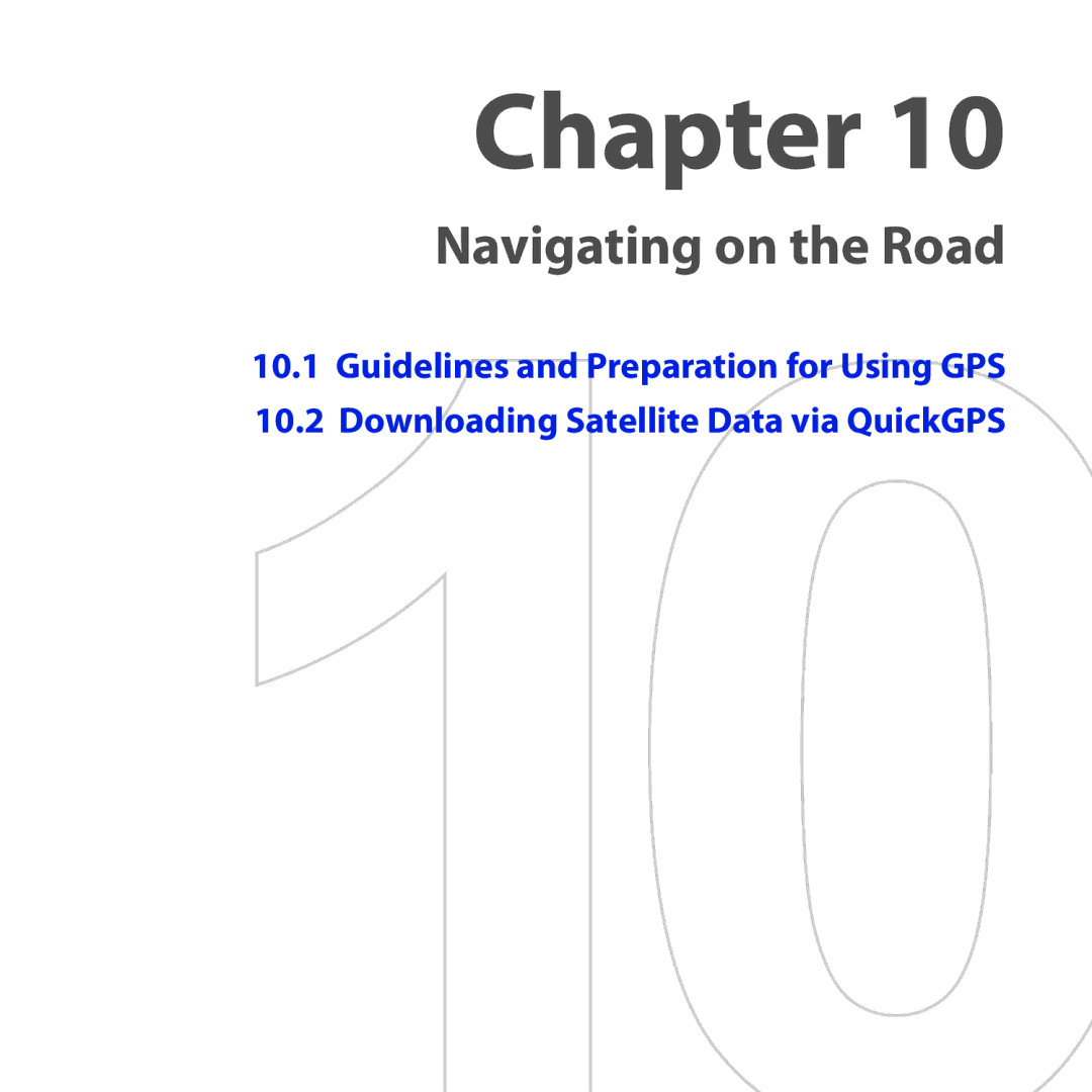 HTC RAPH100 user manual Navigating on the Road 