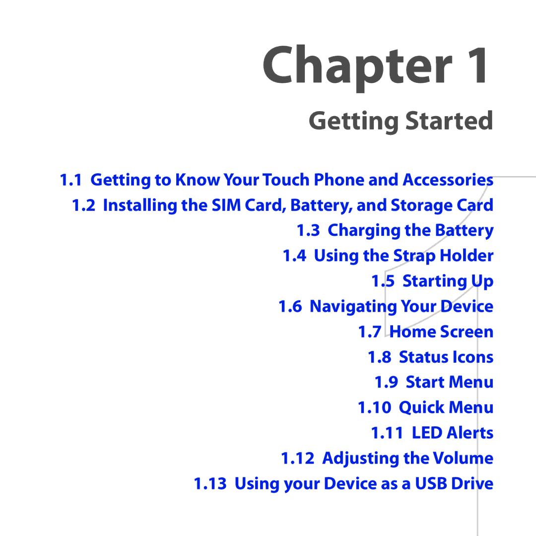 HTC RAPH100 user manual Getting Started, Using your Device as a USB Drive 