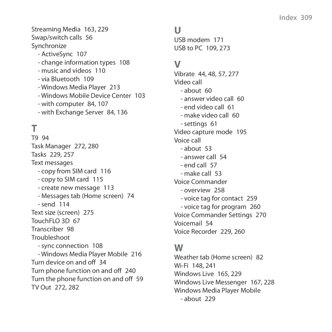 HTC RAPH100 user manual Make call 53 Voice Commander 