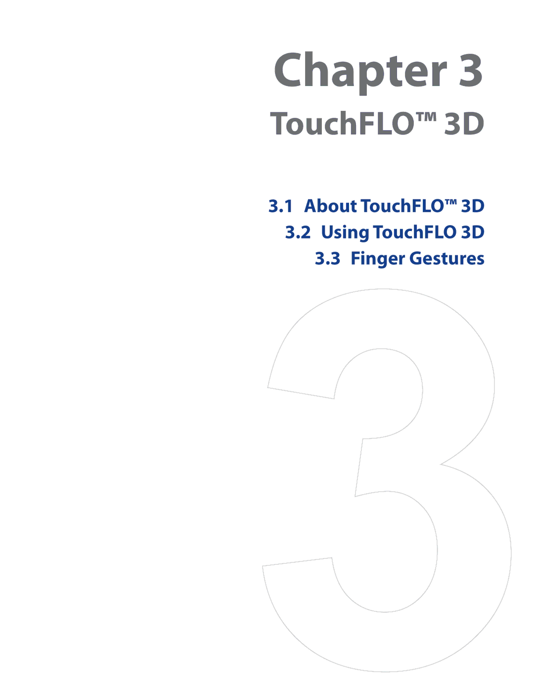 HTC RAPH500 user manual TouchFLO 3D 