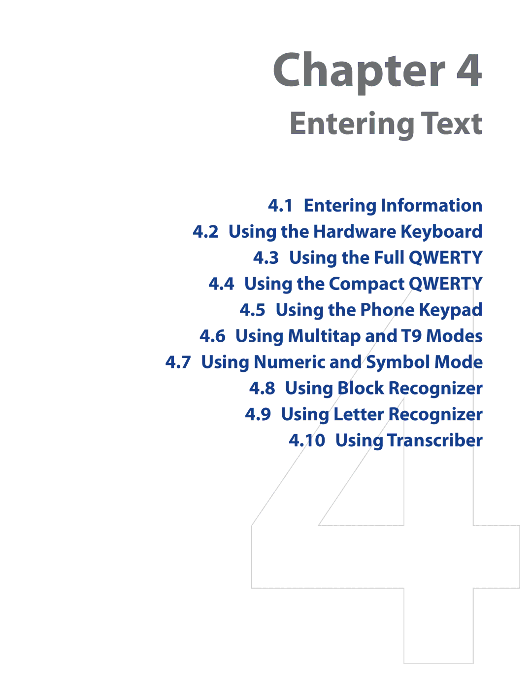 HTC RAPH500 user manual Entering Text 