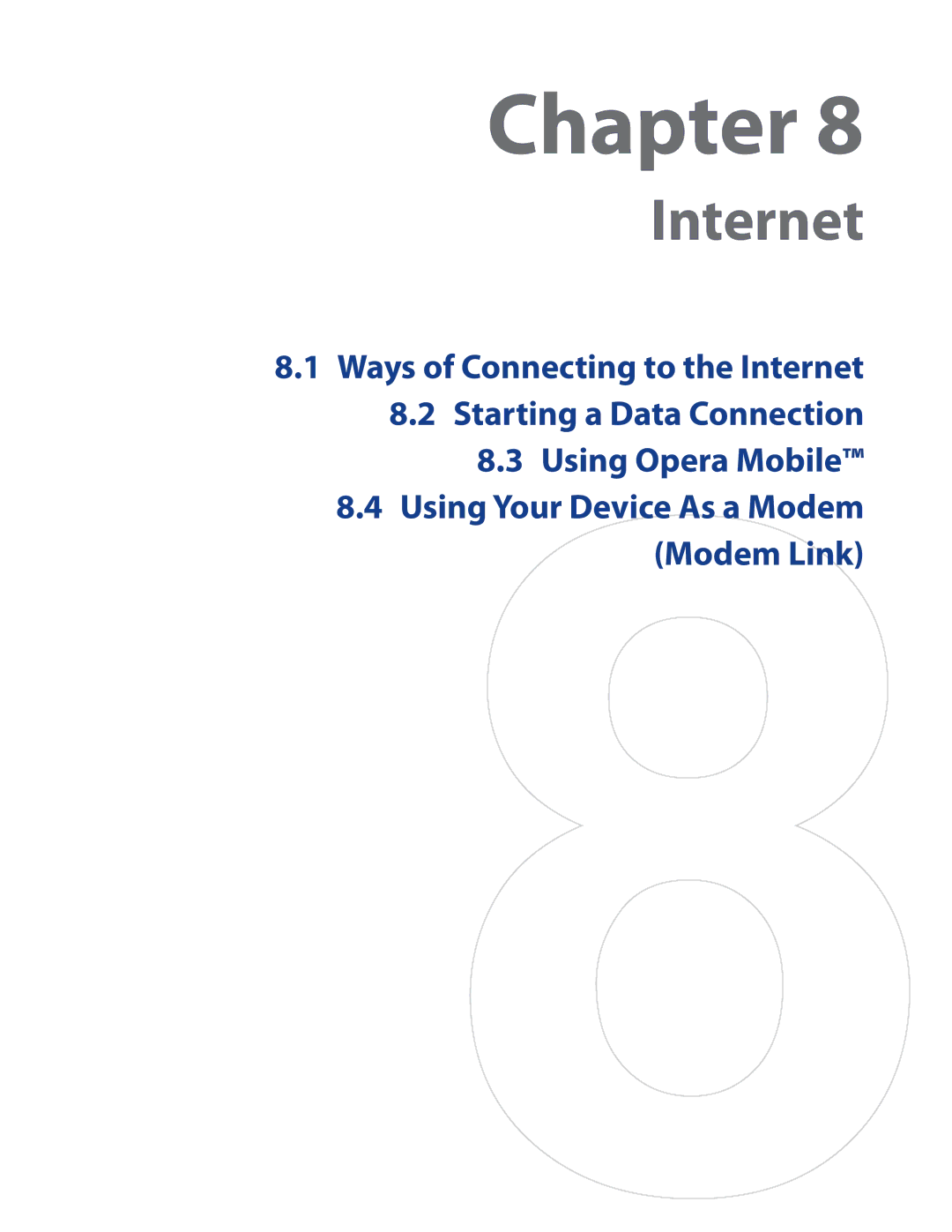 HTC RAPH500 user manual Internet 