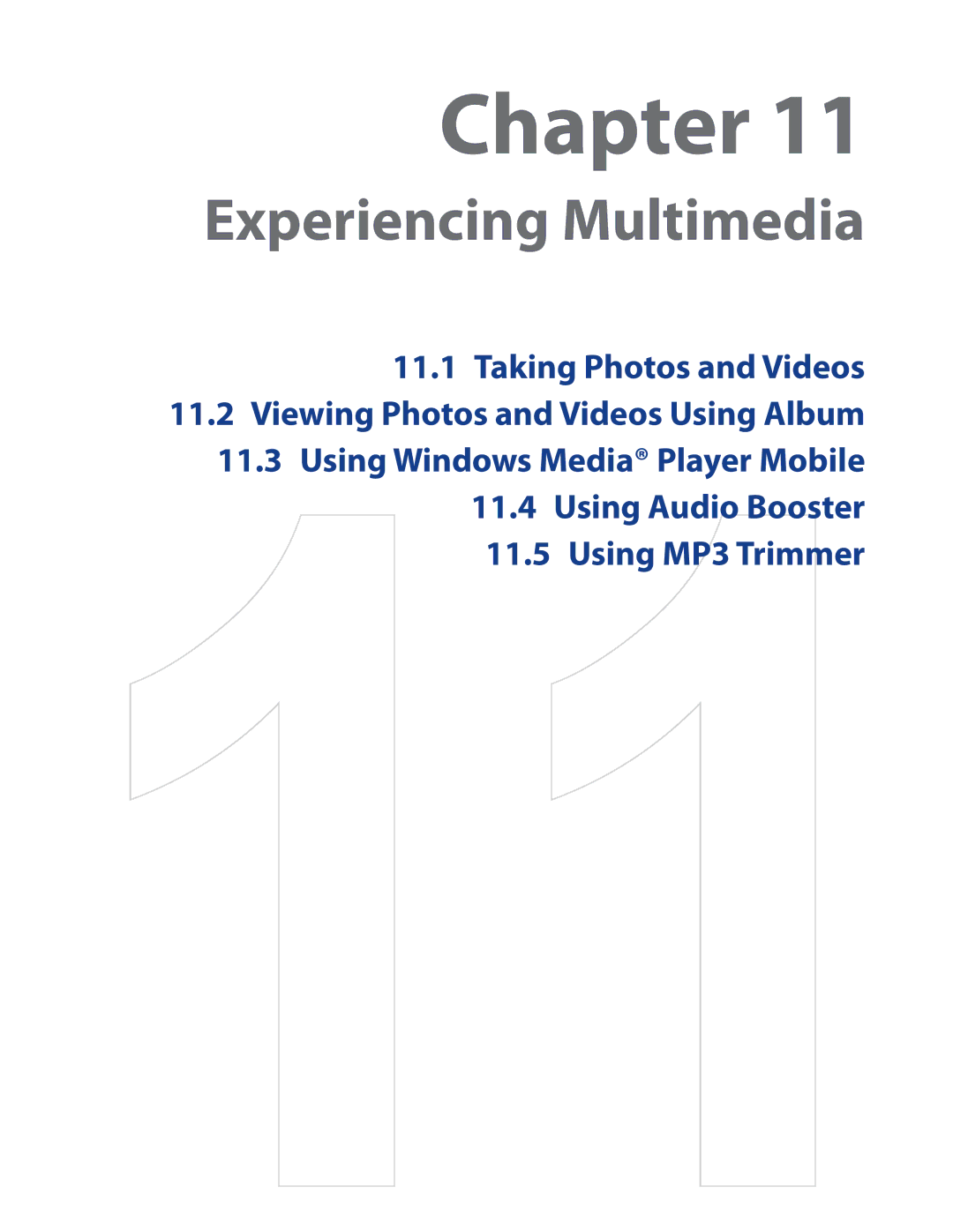 HTC RAPH500 user manual Experiencing Multimedia 