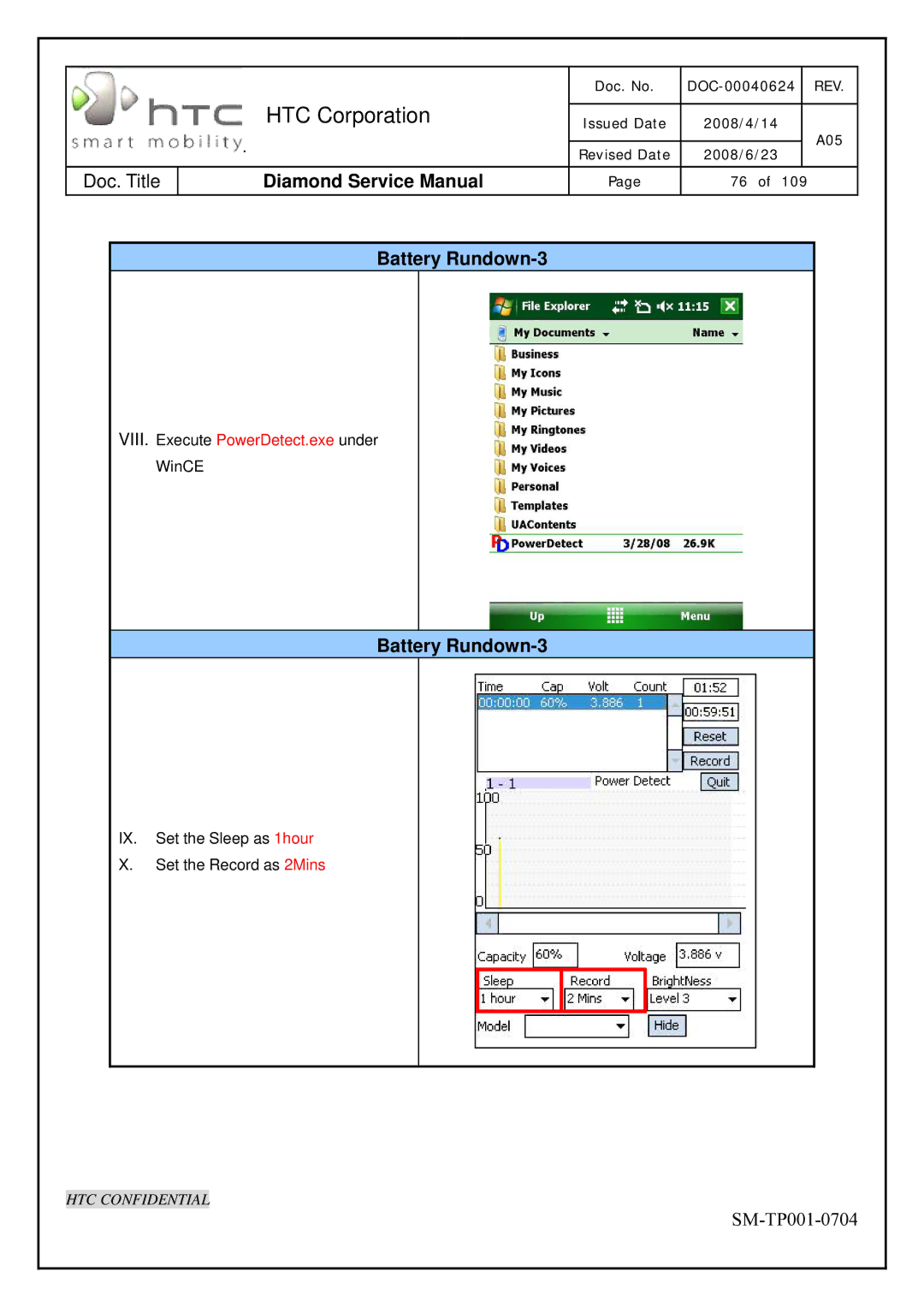 HTC Rev. A05 service manual Battery Rundown-3 