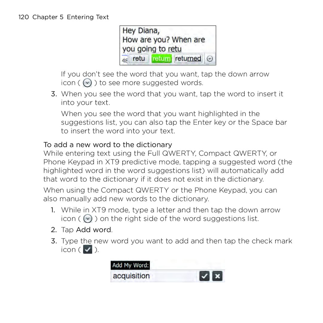 HTC NMRHOD00 user manual Entering Text 