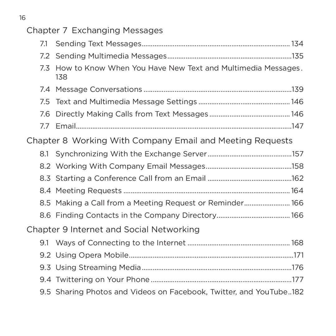 HTC NMRHOD00 user manual Exchanging Messages 