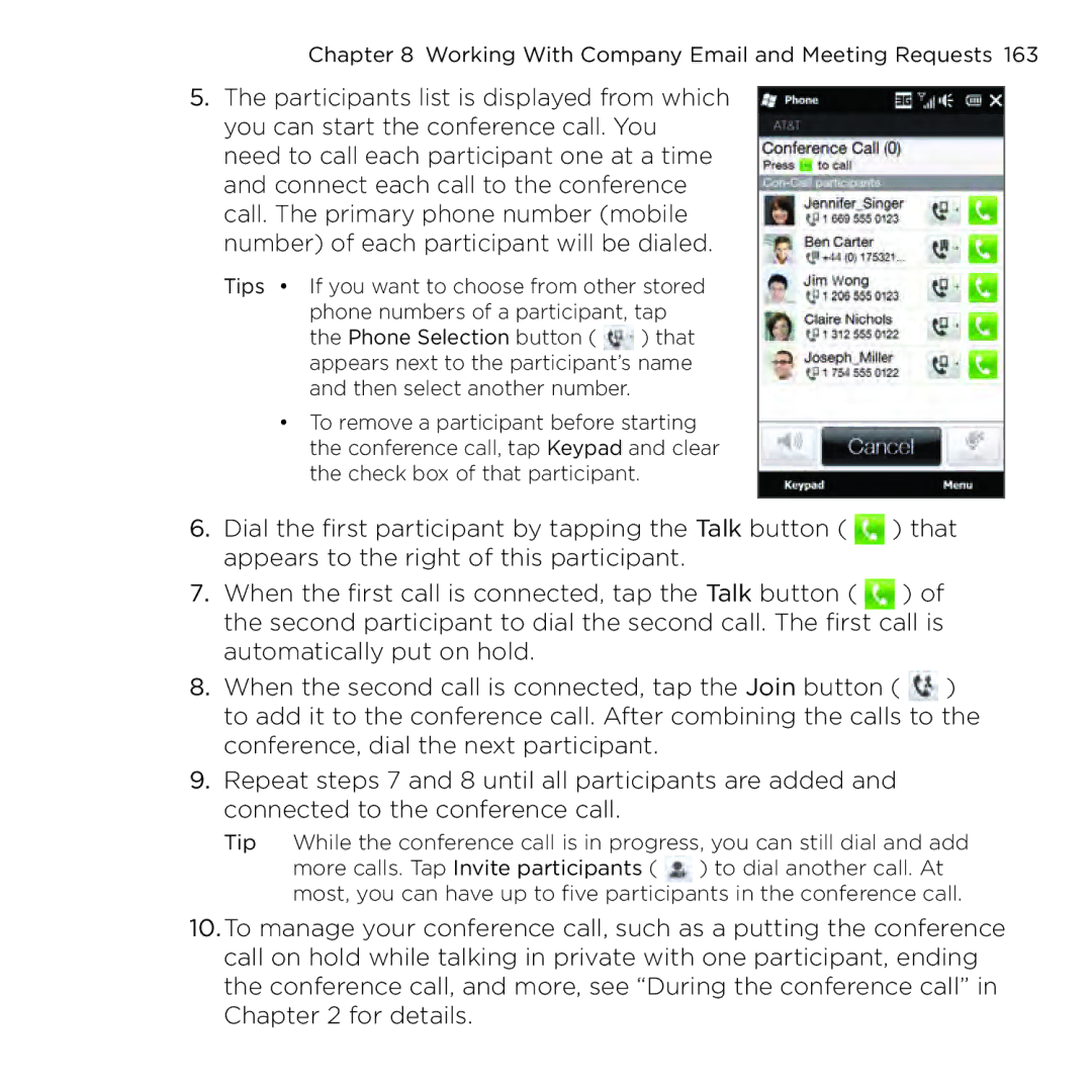 HTC NMRHOD00 user manual Working With Company Email and Meeting Requests  