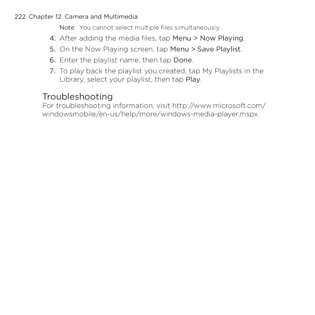 HTC NMRHOD00 user manual Troubleshooting 