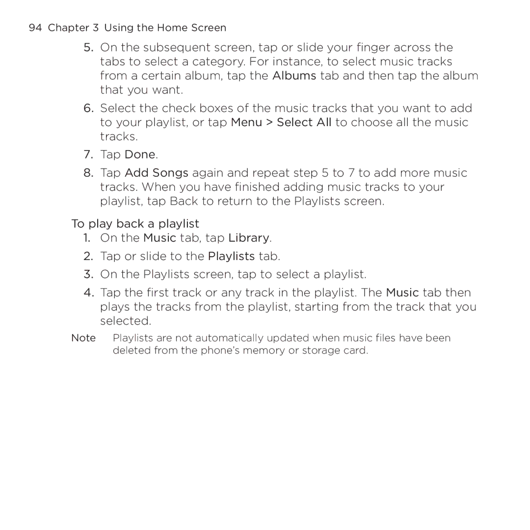 HTC NMRHOD00 user manual Using the Home Screen 