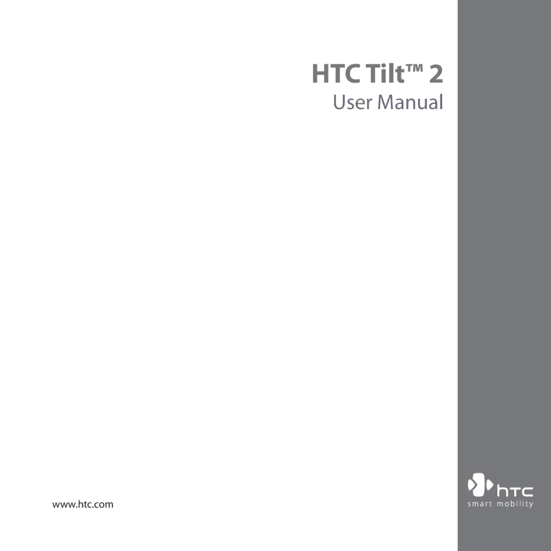 HTC HTC Tilt 2, RHOD300, NM8RHOD00 user manual 