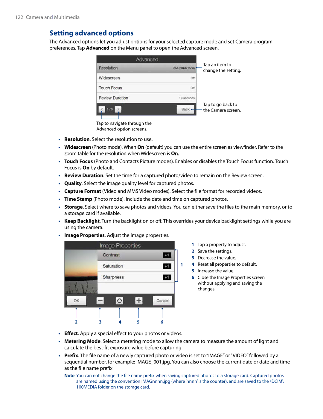 HTC RHOD500 user manual Setting advanced options 