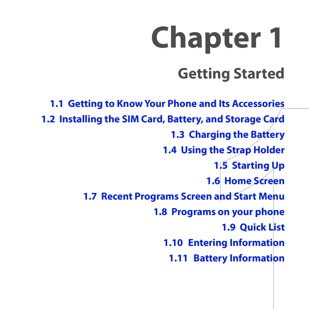 HTC ROSE100 user manual Chapter 