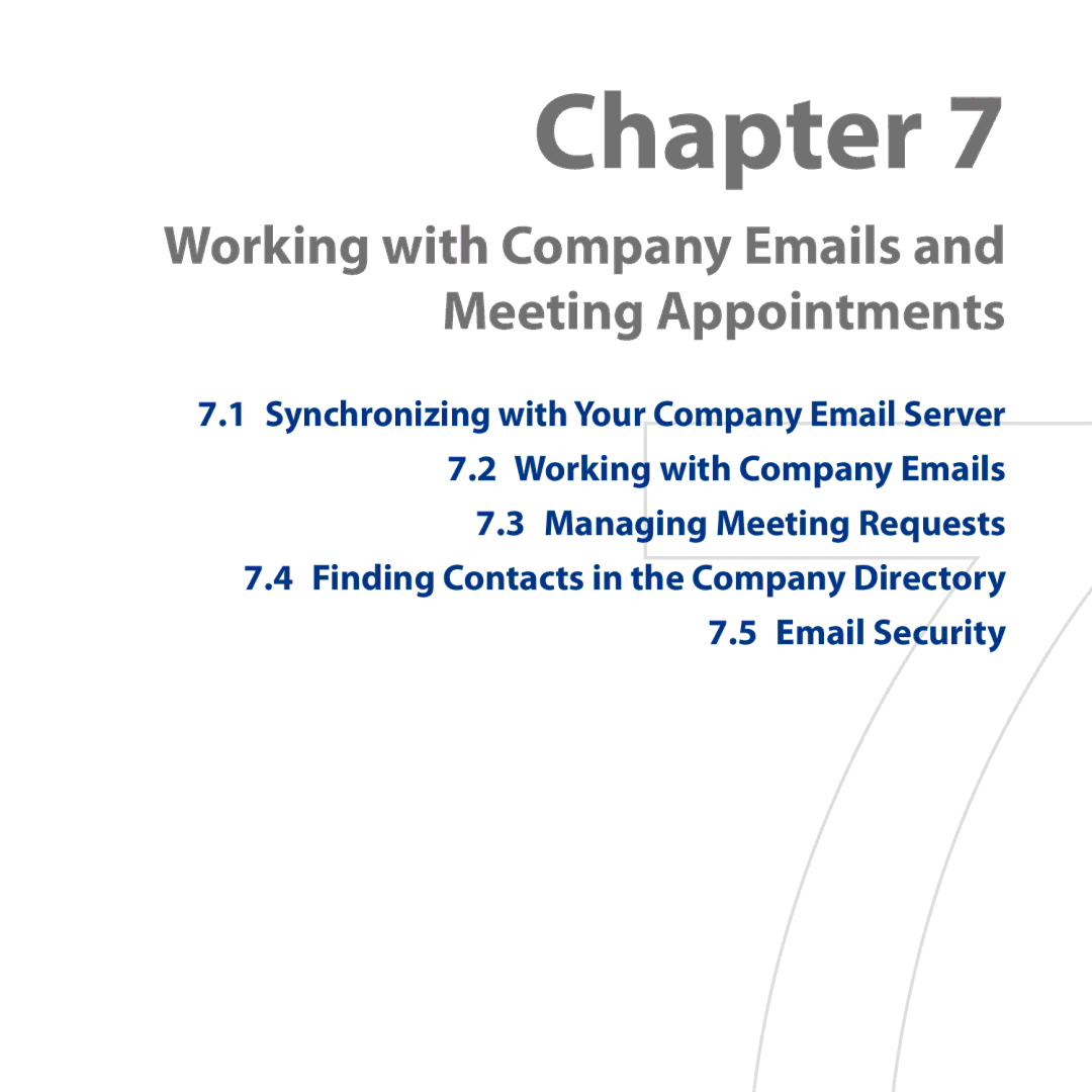 HTC S743, ROSE130 user manual Working with Company Emails and Meeting Appointments 