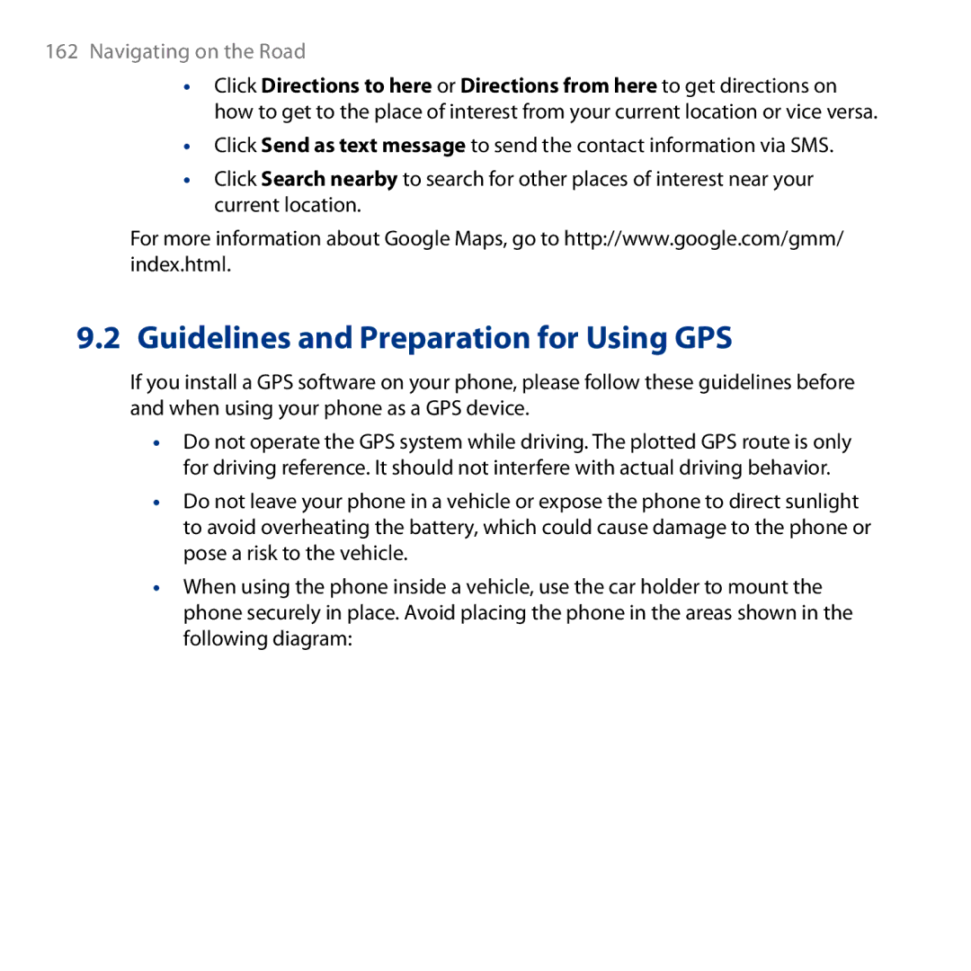 HTC ROSE130, S743 user manual Guidelines and Preparation for Using GPS 