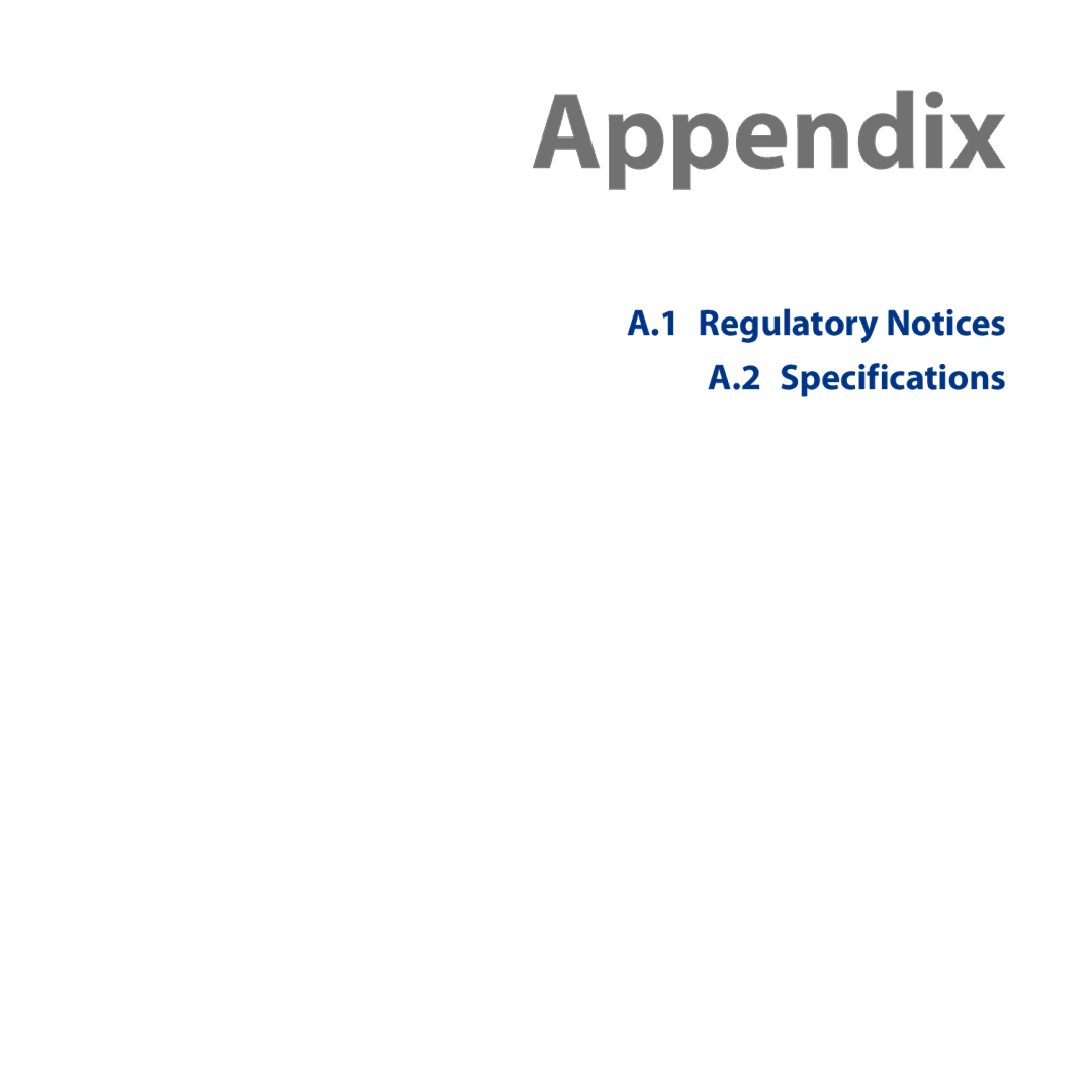 HTC S743, ROSE130 user manual Appendix 