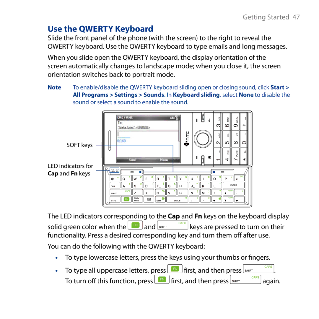 HTC S743, ROSE130 user manual Use the Qwerty Keyboard 