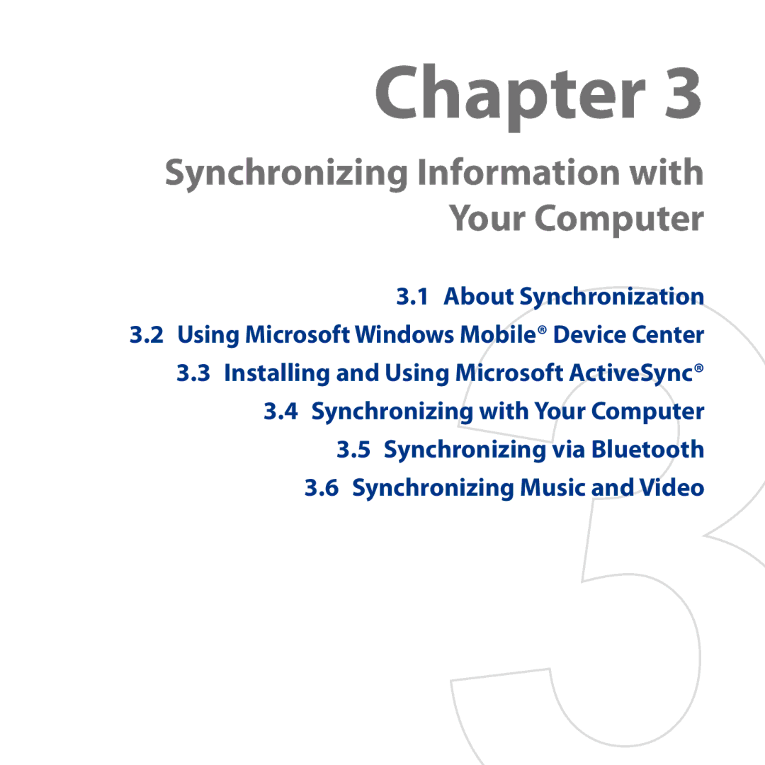 HTC S743, ROSE130 user manual Synchronizing Information with Your Computer, About Synchronization 