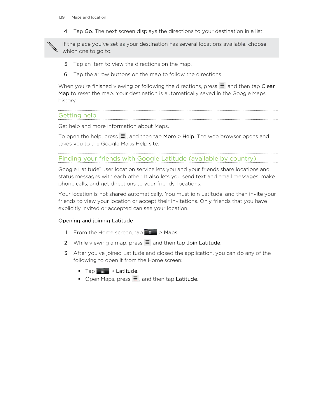 HTC S manual Getting help 