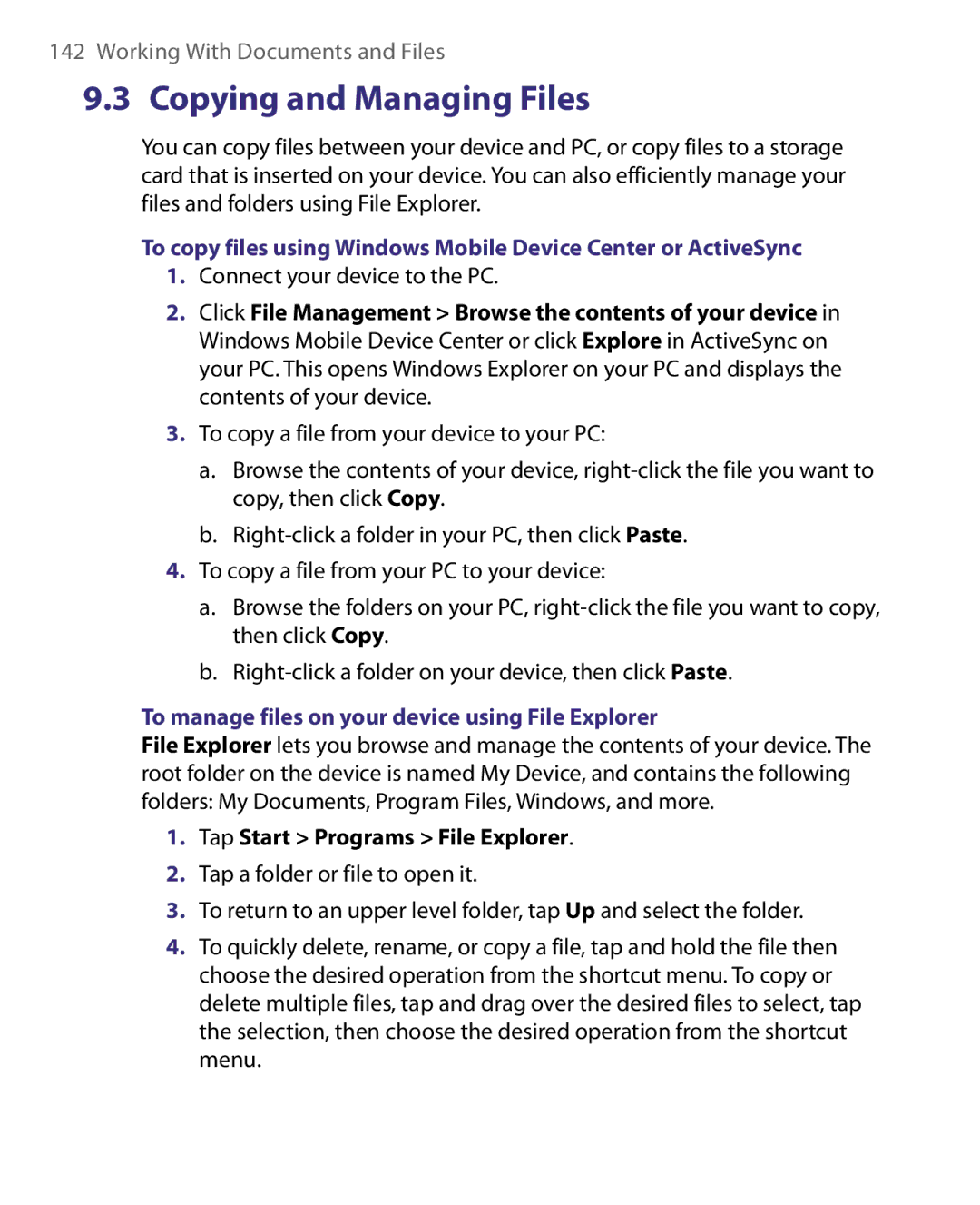 HTC POLA160, S200, HS S168 user manual Connect your device to the PC, To manage files on your device using File Explorer 