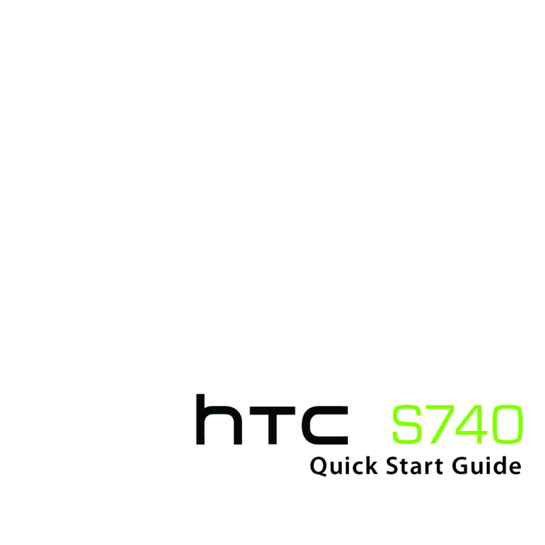 HTC S740 quick start Quick Start Guide 