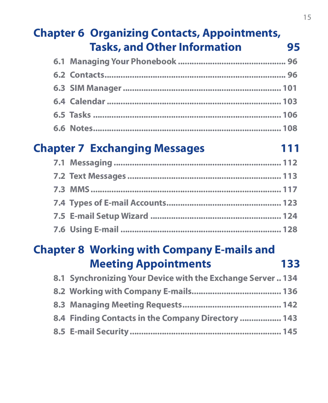 HTC HTC P6500 Organizing Contacts, Appointments, Tasks, and Other Information, Exchanging Messages, Meeting Appointments 