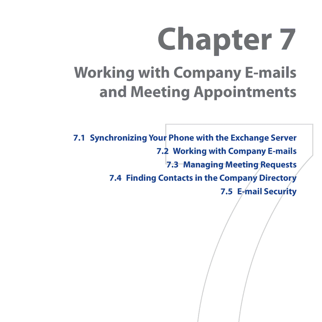 HTC Shadow user manual Working with Company E-mails and Meeting Appointments 