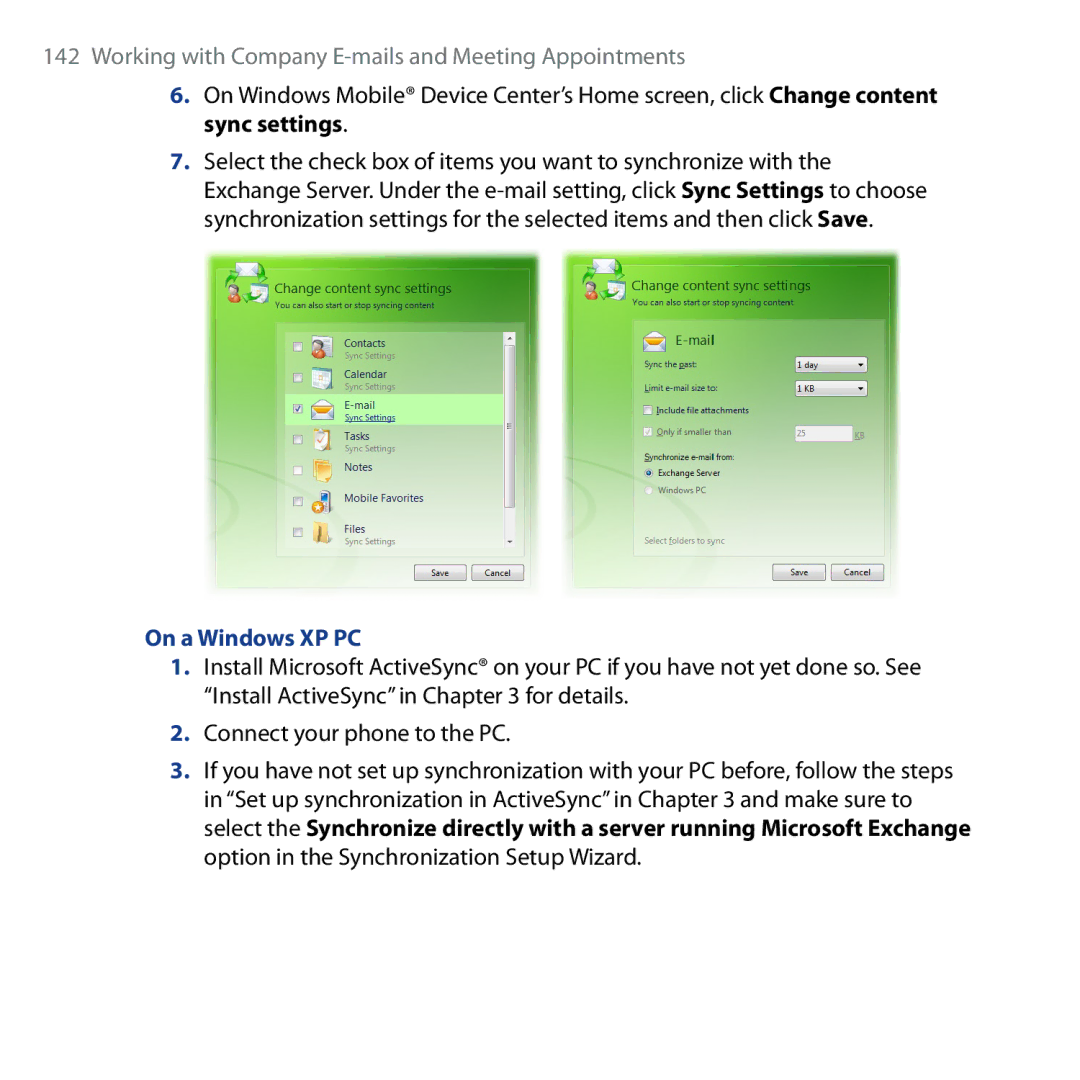 HTC Shadow user manual On a Windows XP PC 