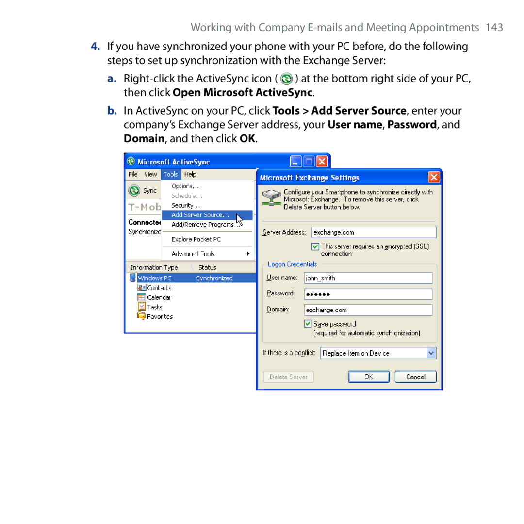 HTC Shadow user manual Working with Company E-mails and Meeting Appointments  