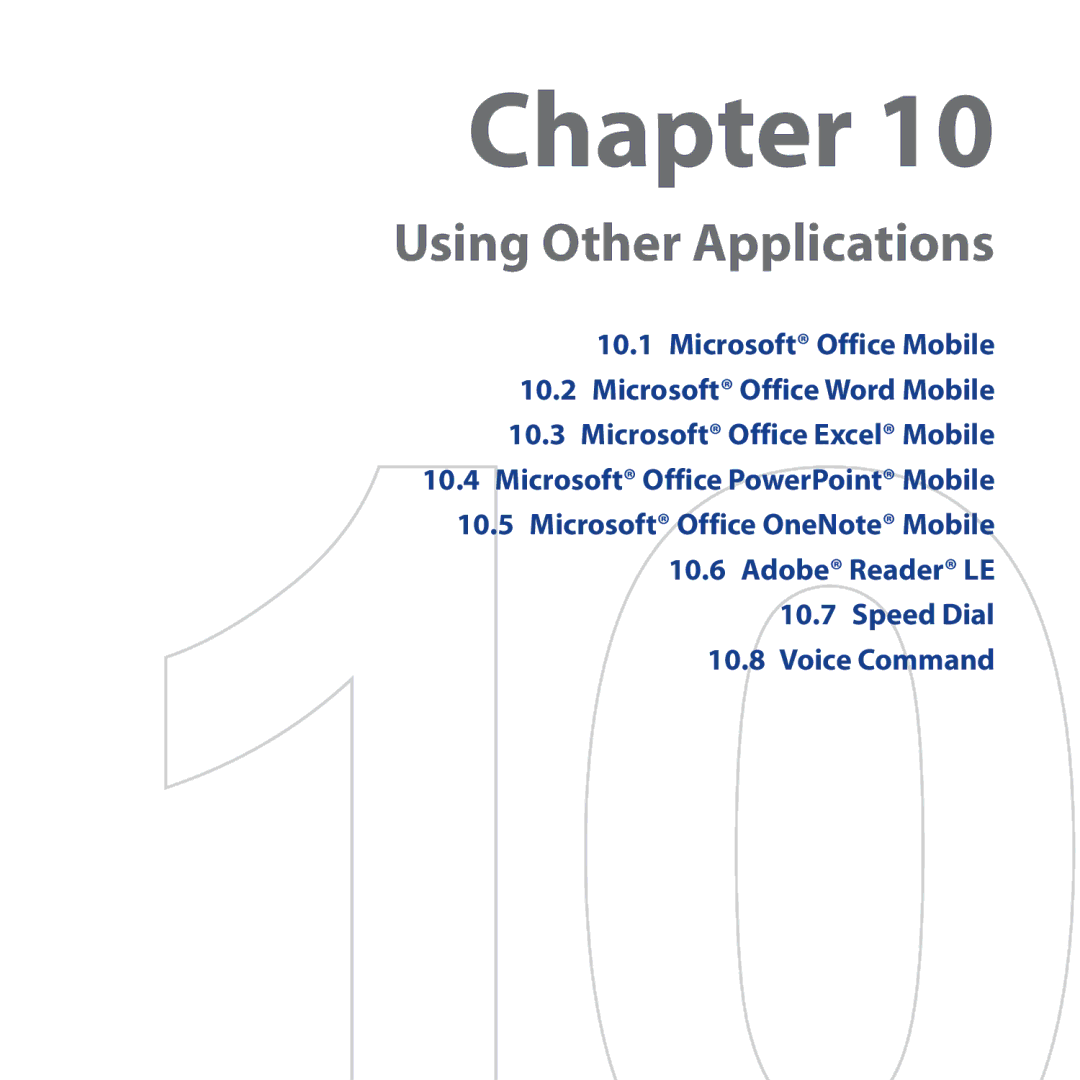 HTC Shadow user manual Using Other Applications 