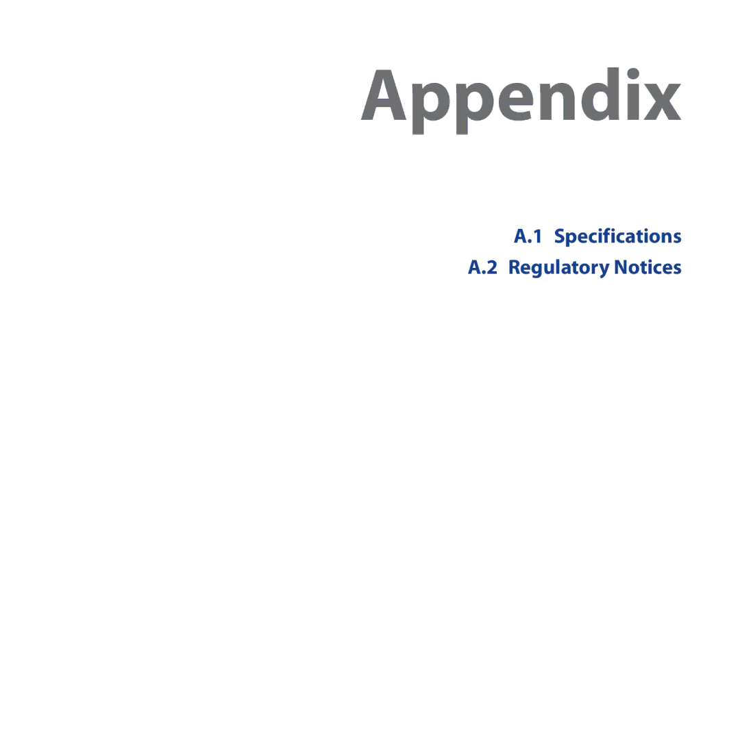 HTC Shadow user manual Appendix 