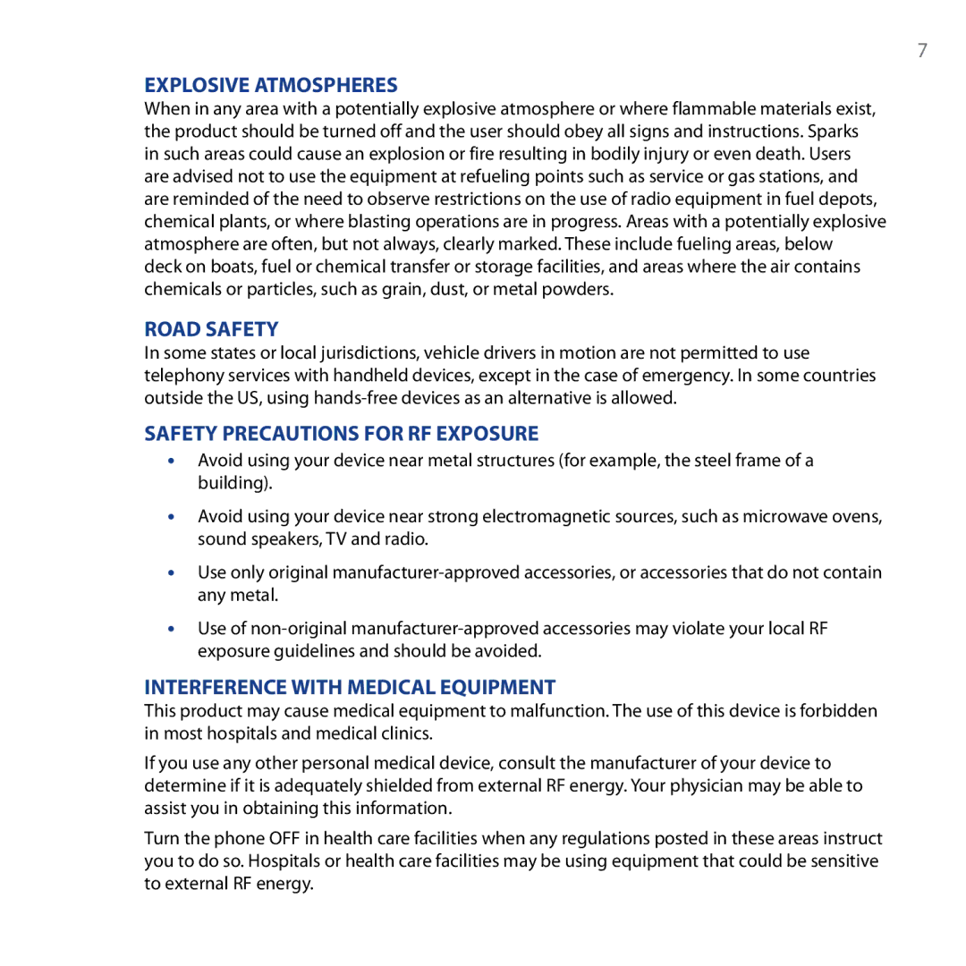 HTC Shadow user manual Explosive Atmospheres 