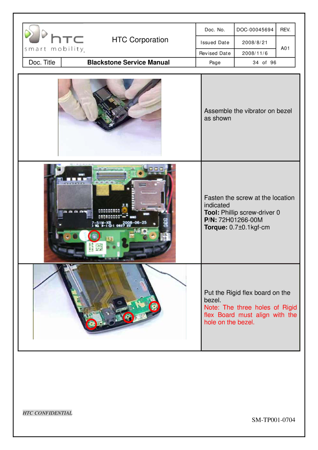 HTC SM-TP001-0704 service manual HTC Corporation 