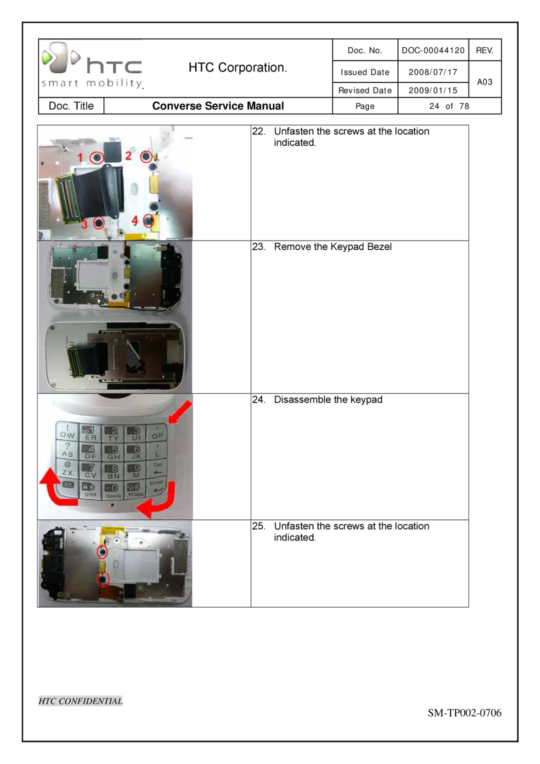 HTC SM-TP002-0706 service manual HTC Corporation 