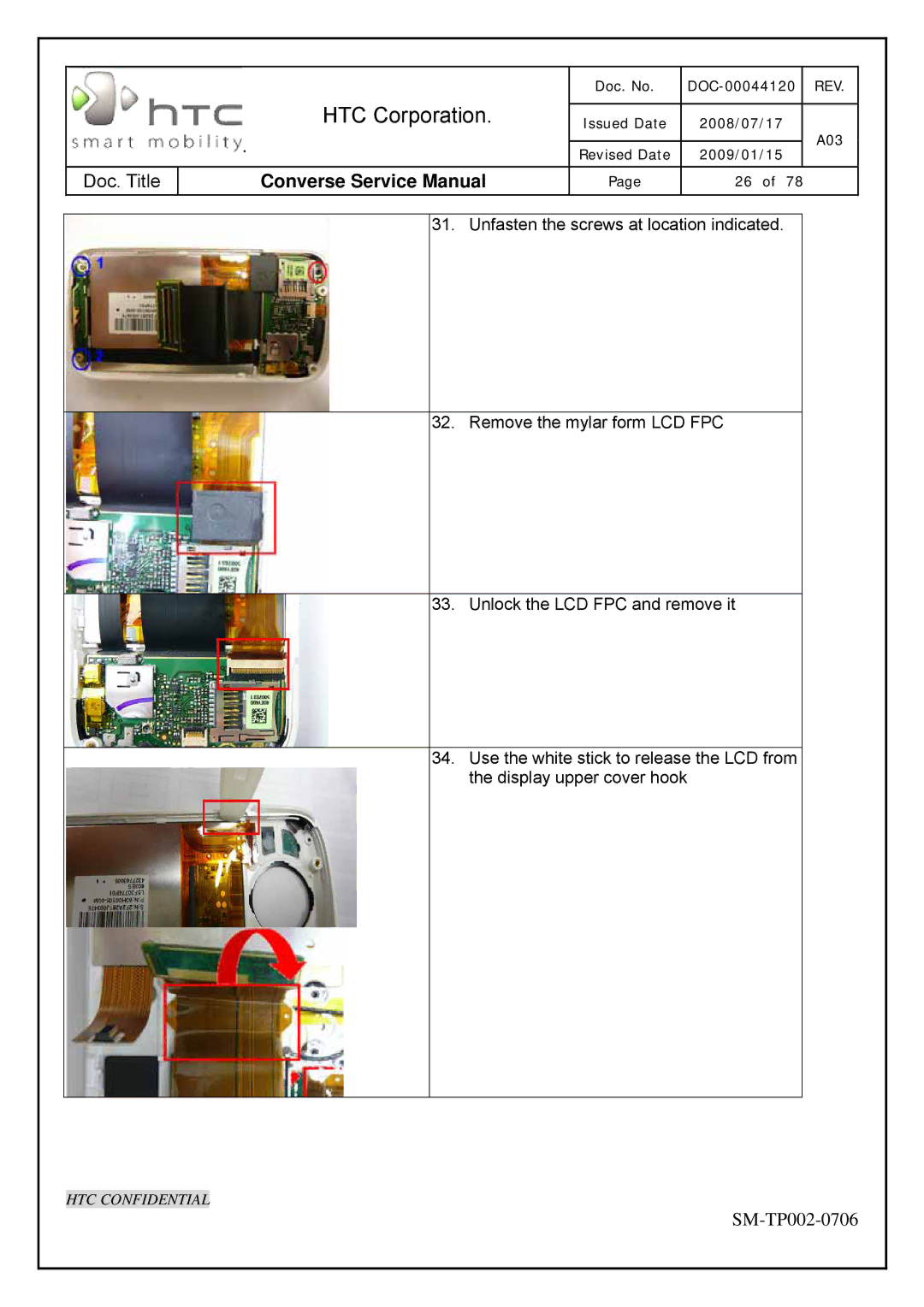 HTC SM-TP002-0706 service manual HTC Corporation 